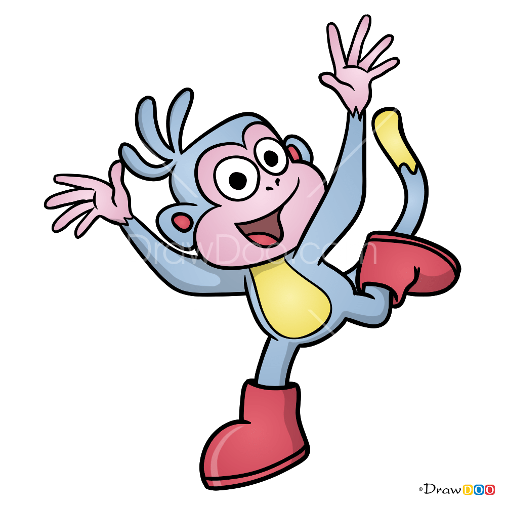 How to Draw Boots the Monkey, Dora and Friends